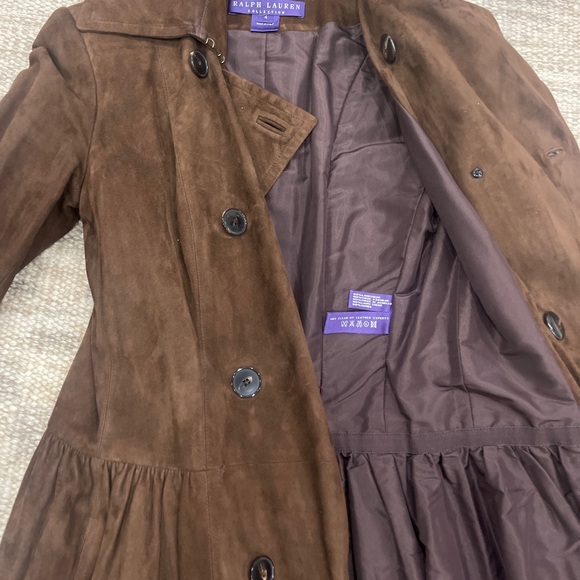 Ralph Lauren Purple Label Brown Trench Coat - Picture 3 of 8